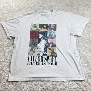 Taylor Swift The Eras Tour 2023 White T-Shirt Womens Large Graphic Concert Tee